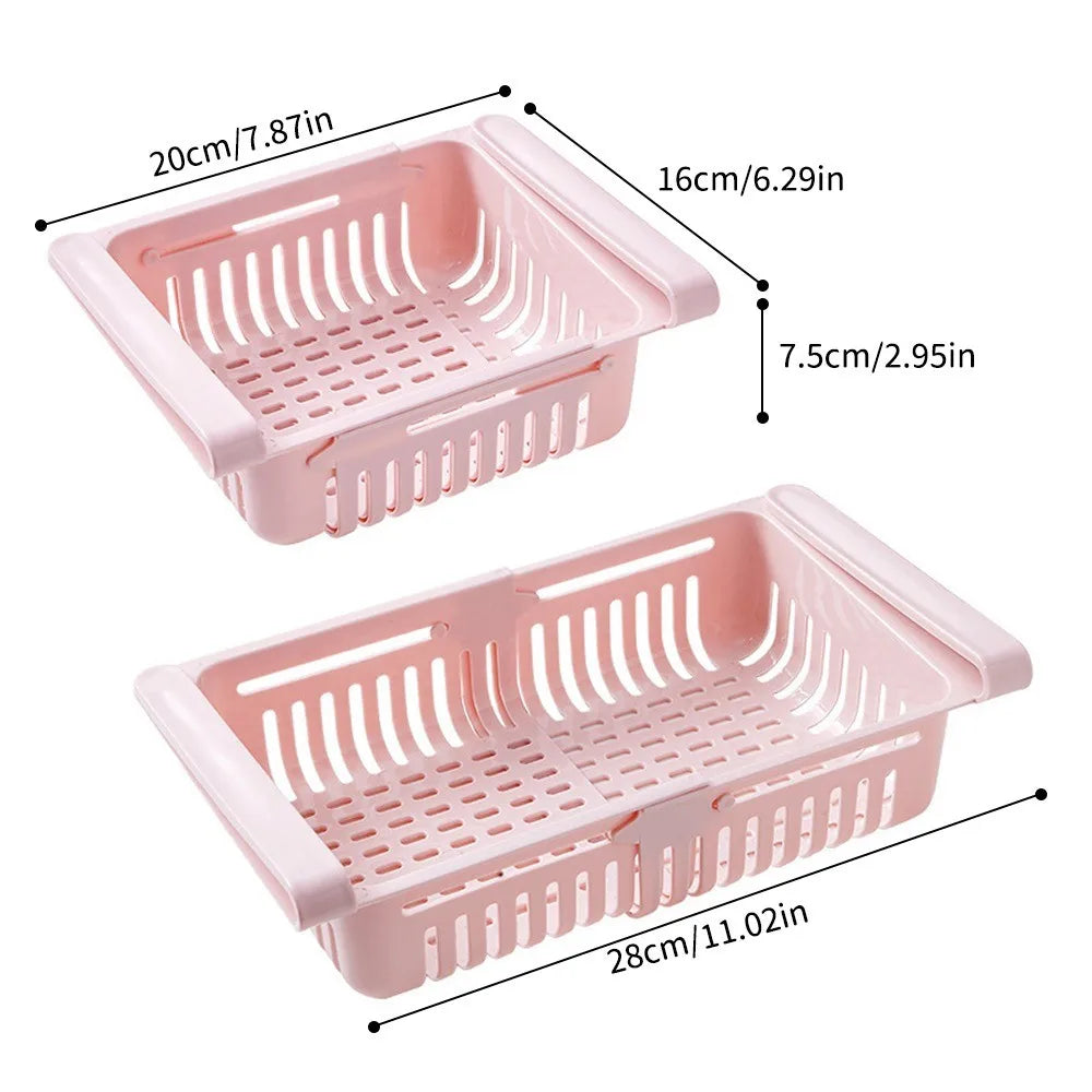 Hanging Kitchen Organizer Refrigerator Egg Fruit Storage Box Drawer Baskets Kitchen Accessories Fridge Organizer Shelf