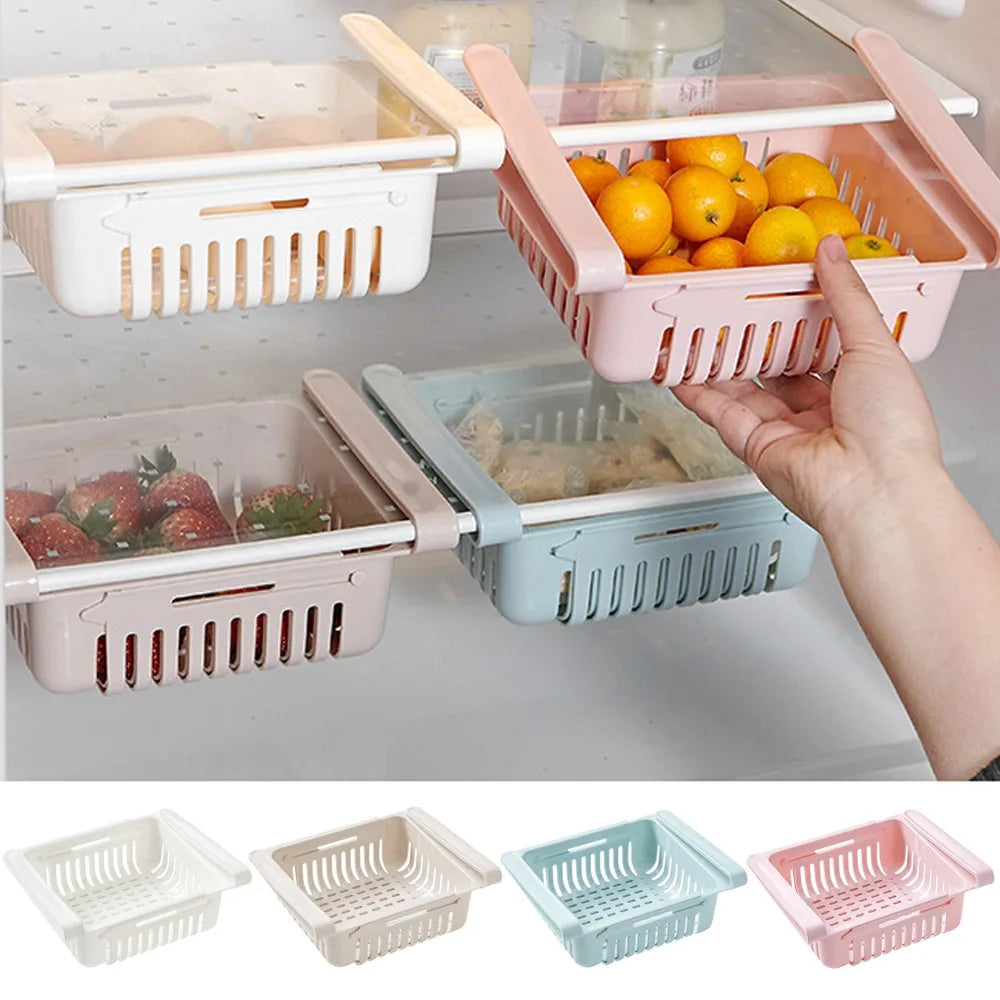 Hanging Kitchen Organizer Refrigerator Egg Fruit Storage Box Drawer Baskets Kitchen Accessories Fridge Organizer Shelf