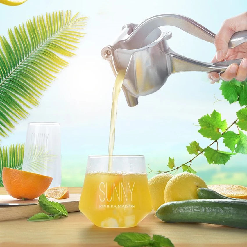 Aluminum Alloy Lemon Squeezer Heavy Duty Hand Press Fruit Juicer Detachable Lemon Lime Squeezer Manual Citrus Press Juicer