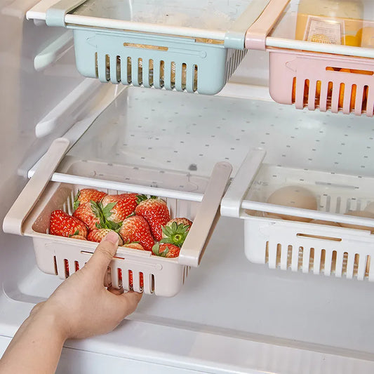 Hanging Kitchen Organizer Refrigerator Egg Fruit Storage Box Drawer Baskets Kitchen Accessories Fridge Organizer Shelf