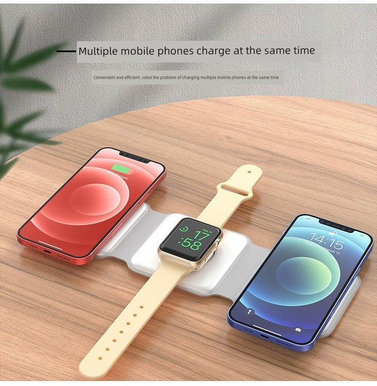 3-in-1 wireless charging strip for iphone, apple watch, and airpods. Slim.